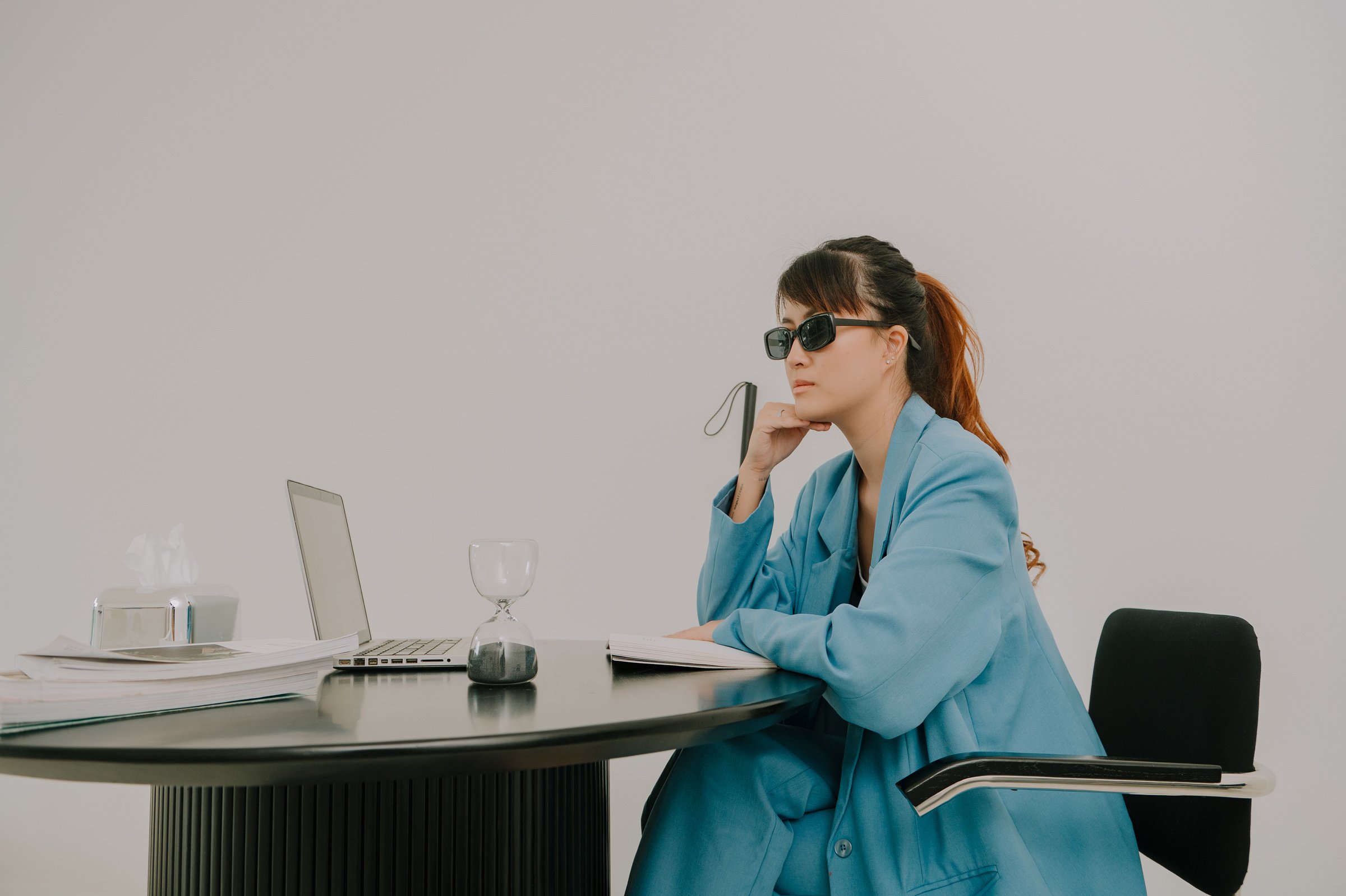 Visually Impaired Woman at Work